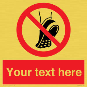 Custom prohibition Do not wear metal studded footwear